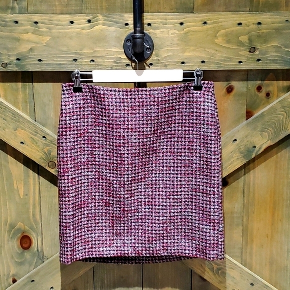 WHBM WHITE HOUSE BLACK MARKET TWEED SKIRT SIZE 4 - Picture 1 of 6